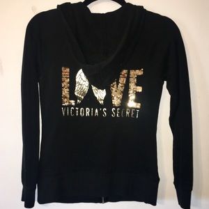 VS Black Zip-Up Hoodie 🖤✨